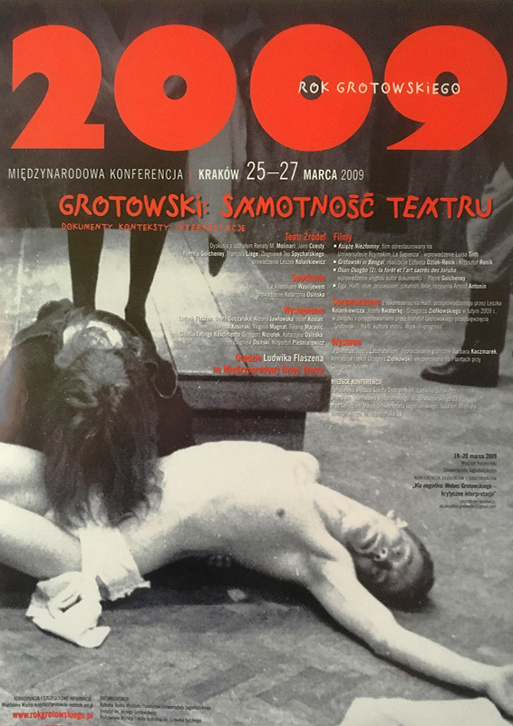 Plakat „Grotowski: samotność teatru”